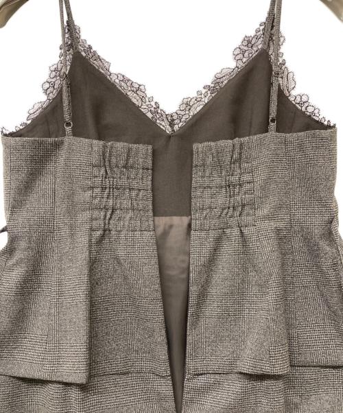 JUSGLITTY（ジャスグリッティー）JUSGLITTY (ジャスグリッティー) 25AW ペプラムキャミジャンパースカート ブラウン サイズ:1の古着・服飾アイテム