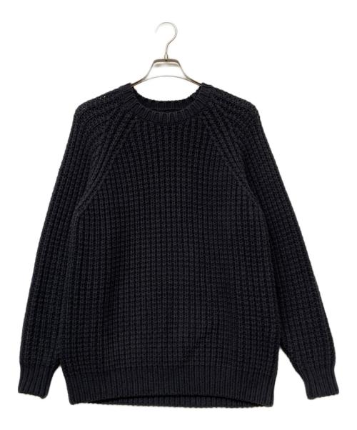 STEVEN ALAN（スティーブンアラン）STEVEN ALAN (スティーブンアラン) AIR LOGG CREW NECK LOOSE KNIT/エア ログ クルー ネック ルーズ ニット ブラック サイズ:Sの古着・服飾アイテム