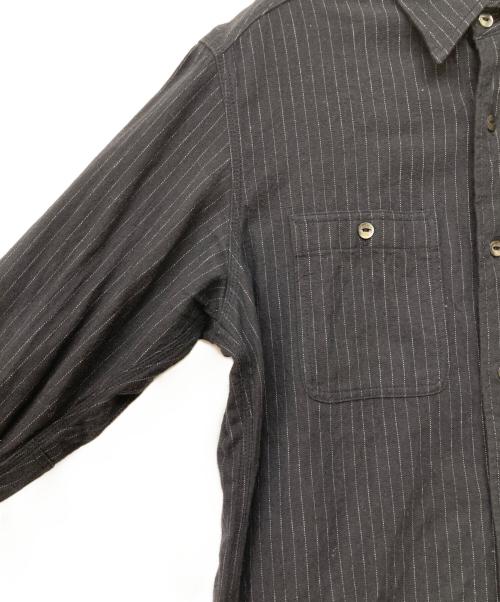 Needles（ニードルズ）Needles (ニードルズ) 23AW WORK SHIRT C/L/W PIN STRIPE TWILL ブラック サイズ:Sの古着・服飾アイテム