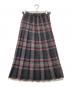 O'NEIL OF DUBLIN (オニールオブダブリン) ウールブレンドチェックベルテッドプリーツラップスカート レッド×ブラック×グレー サイズ:38：7000円