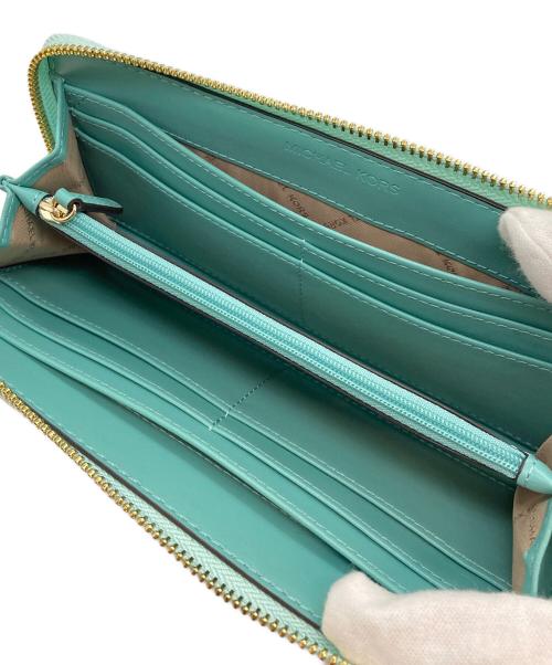 MICHAEL KORS（マイケル・コース）MICHAEL KORS (マイケル・コース) ラウンドジップウォレット ブルーの古着・服飾アイテム