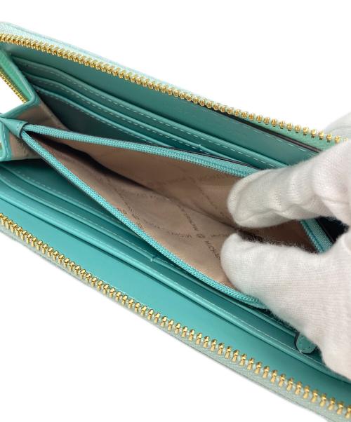 MICHAEL KORS（マイケル・コース）MICHAEL KORS (マイケル・コース) ラウンドジップウォレット ブルーの古着・服飾アイテム