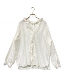 journal standard luxe（ジャーナルスタンダード ラックス）の古着「24SS CLシャンブレー フリルブラウス」｜ホワイト