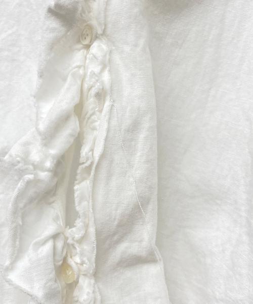 journal standard luxe（ジャーナルスタンダード ラックス）journal standard luxe (ジャーナルスタンダード ラックス) 24SS CLシャンブレー フリルブラウス ホワイト サイズ:不明の古着・服飾アイテム