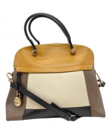 FURLA（フルラ）の古着「パイパーショルダーバッグ」｜ブラウン×イエロー