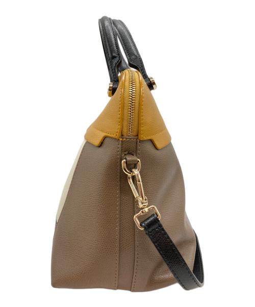FURLA（フルラ）FURLA (フルラ) パイパーショルダーバッグ ブラウン×イエローの古着・服飾アイテム