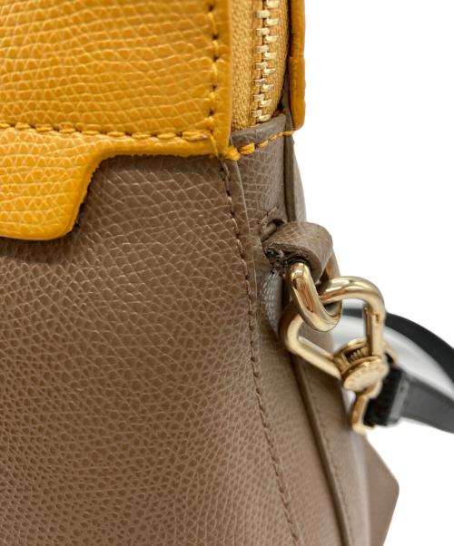 FURLA（フルラ）FURLA (フルラ) パイパーショルダーバッグ ブラウン×イエローの古着・服飾アイテム