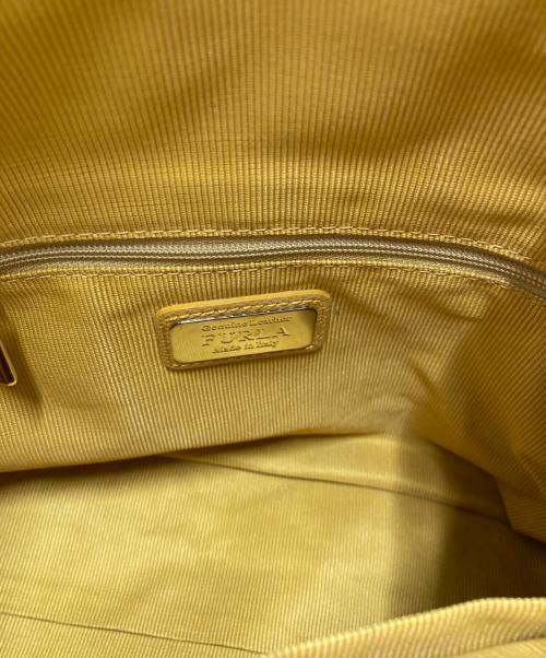 FURLA（フルラ）FURLA (フルラ) パイパーショルダーバッグ ブラウン×イエローの古着・服飾アイテム