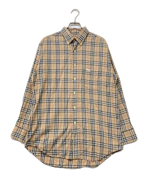 Burberry's（バーバリー）Burberry's (バーバリー) ボタンダウンノバチェックシャツ ベージュ サイズ:Ｍの古着・服飾アイテム