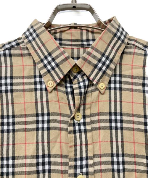 Burberry's（バーバリー）Burberry's (バーバリー) ボタンダウンノバチェックシャツ ベージュ サイズ:Ｍの古着・服飾アイテム