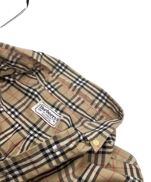 Burberry's（バーバリー）Burberry's (バーバリー) ボタンダウンノバチェックシャツ ベージュ サイズ:Ｍの古着・服飾アイテム