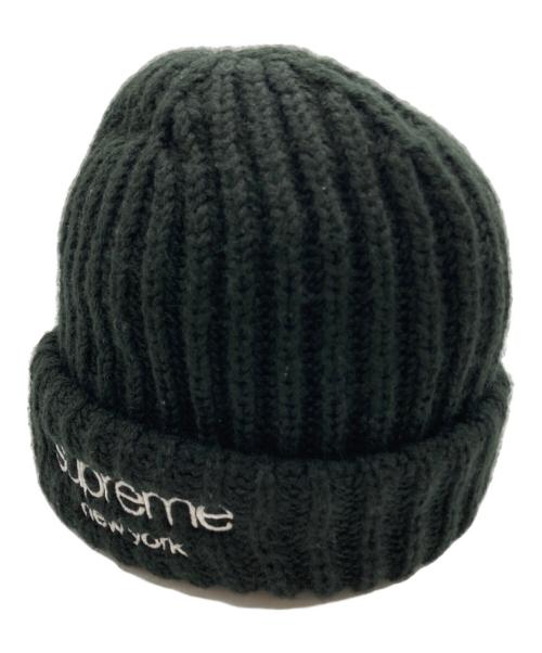 SUPREME（シュプリーム）SUPREME (シュプリーム) 24AW Classic Logo Chunky Ribbed Beanie ブラックの古着・服飾アイテム