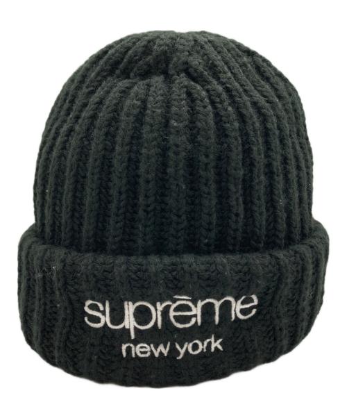 SUPREME（シュプリーム）SUPREME (シュプリーム) 24AW Classic Logo Chunky Ribbed Beanie ブラックの古着・服飾アイテム