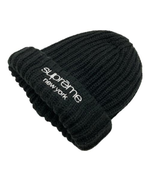 SUPREME（シュプリーム）SUPREME (シュプリーム) 24AW Classic Logo Chunky Ribbed Beanie ブラックの古着・服飾アイテム