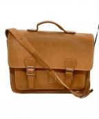 Ruitertassenルイタータッセン）の古着「レザーフラップショルダーバッグ」｜ブラウン