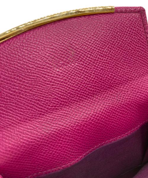Salvatore Ferragamo（サルヴァトーレ フェラガモ）Salvatore Ferragamo (サルヴァトーレ フェラガモ) ガンチーニ レザー折り畳み財布 ピンクの古着・服飾アイテム