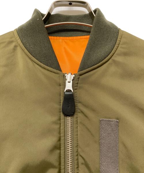 G.V.G.V（ジーヴィージーヴィー）G.V.G.V (ジーヴィージーヴィー) レースアップリバーシブル MA-1 グリーン サイズ:Ｓの古着・服飾アイテム