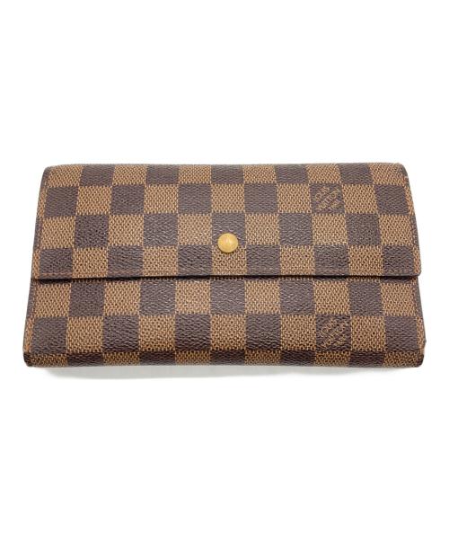 LOUIS VUITTON（ルイ ヴィトン）LOUIS VUITTON (ルイ ヴィトン) ダミエ ポルトフォイユ・サラ ブラウンの古着・服飾アイテム