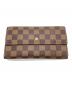 LOUIS VUITTON（ルイ ヴィトン）の古着「ダミエ ポルトフォイユ・サラ」｜ブラウン