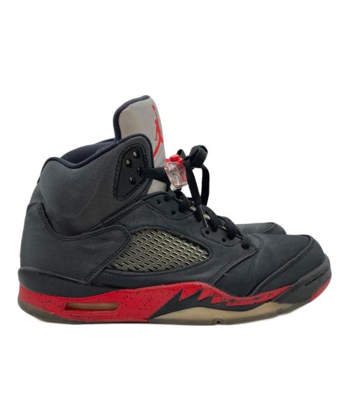 NIKE（ナイキ）NIKE (ナイキ) AIR JORDAN 5 RETRO BLACK/UNIVERSITY RED ブラック×レッド サイズ:27の古着・服飾アイテム
