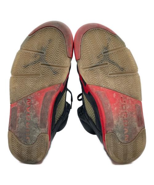 NIKE（ナイキ）NIKE (ナイキ) AIR JORDAN 5 RETRO BLACK/UNIVERSITY RED ブラック×レッド サイズ:27の古着・服飾アイテム
