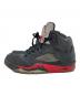 NIKE (ナイキ) AIR JORDAN 5 RETRO BLACK/UNIVERSITY RED ブラック×レッド サイズ:27：7000円