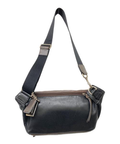 COACH（コーチ）COACH (コーチ) トンプソンレザーボディバッグ ブラウン×ブラックの古着・服飾アイテム