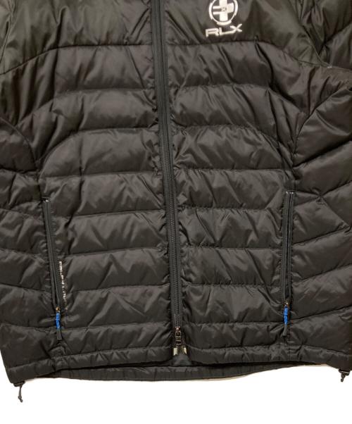 RLX RALPH LAUREN（アールエルエックスラルフローレン）RLX RALPH LAUREN (アールエルエックスラルフローレン) ロゴプリントダウンジャケット ブラック サイズ:SIZELの古着・服飾アイテム
