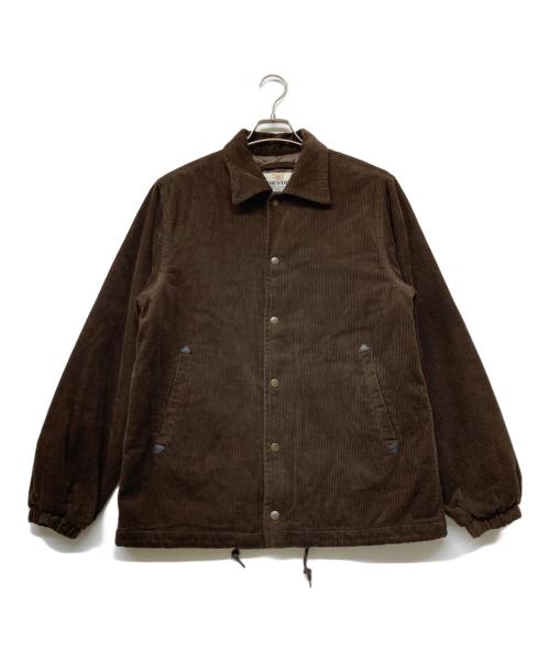 HOUSTON（ヒューストン）HOUSTON (ヒューストン) CORDUROY COACH JACKETコーデュロイ コーチ ジャケット ブラウン サイズ:SIZELの古着・服飾アイテム