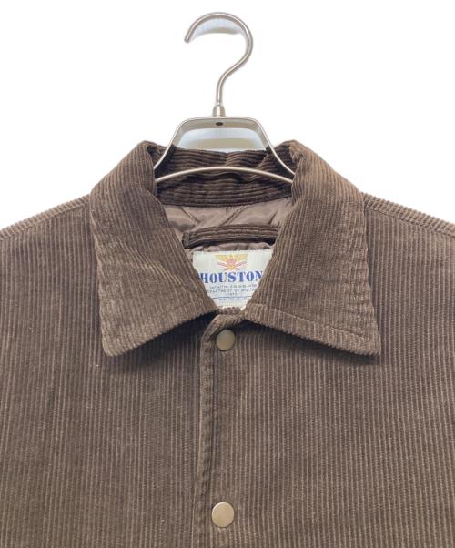 HOUSTON（ヒューストン）HOUSTON (ヒューストン) CORDUROY COACH JACKETコーデュロイ コーチ ジャケット ブラウン サイズ:SIZELの古着・服飾アイテム