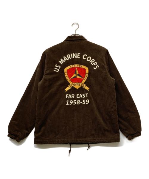 HOUSTON（ヒューストン）HOUSTON (ヒューストン) CORDUROY COACH JACKETコーデュロイ コーチ ジャケット ブラウン サイズ:SIZELの古着・服飾アイテム