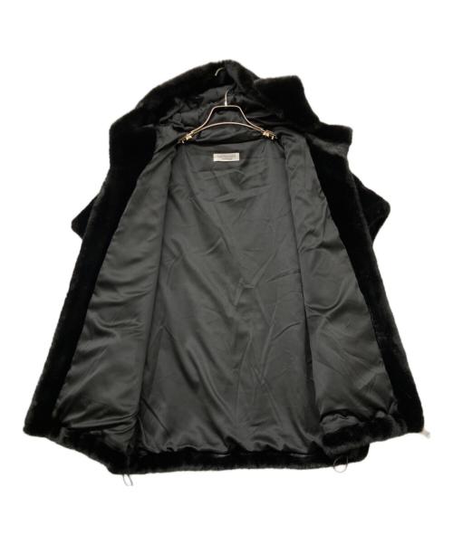 LIGNAGGIO（リナージオ）LIGNAGGIO (リナージオ) ミンク風フェイクフレンチスリーブジレ ブラック サイズ:SIZEMの古着・服飾アイテム