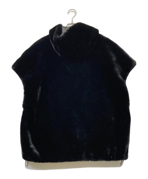 LIGNAGGIO（リナージオ）LIGNAGGIO (リナージオ) ミンク風フェイクフレンチスリーブジレ ブラック サイズ:SIZEMの古着・服飾アイテム