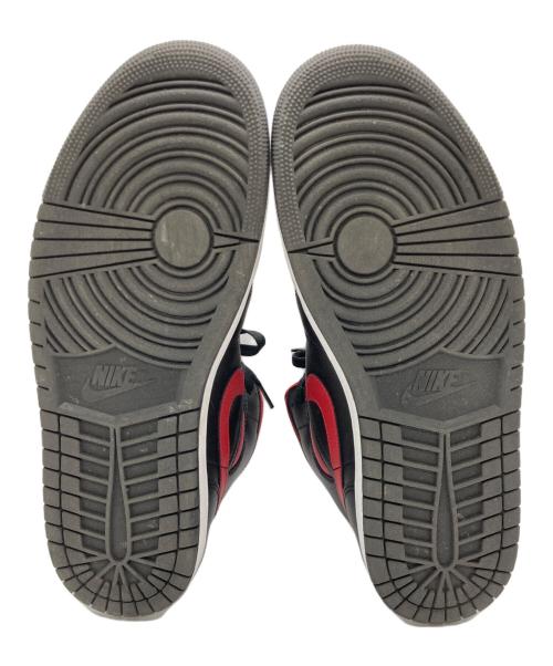 NIKE（ナイキ）NIKE (ナイキ) AIR JORDAN 1 MID BLACK/VARSITY RED-SUMMIT WHITE(エア ジョーダン ワン ミッド ブラック/バーシティ レッド-サミット ホワイト) ブラック×レッド サイズ:30の古着・服飾アイテム