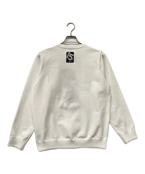 MASTER BUNNY EDITION（マスターバニーエディション）MASTER BUNNY EDITION (マスターバニーエディション) 【SWAGGY BUNNY】天竺 クルーネックニットプルオーバー ホワイト サイズ:4の古着・服飾アイテム