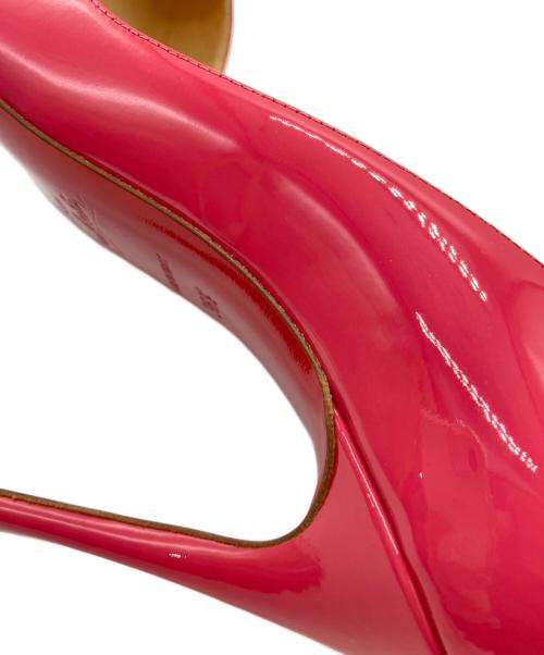 Christian Louboutin（クリスチャン・ルブタン）Christian Louboutin (クリスチャン・ルブタン) ポインテッドトゥレッドソールパテントハイヒールパンプス ショッキングピンク サイズ:361/2の古着・服飾アイテム