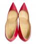 中古・古着 Christian Louboutin (クリスチャン・ルブタン) ポインテッドトゥレッドソールパテントハイヒールパンプス ショッキングピンク サイズ:361/2：12000円