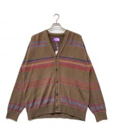 THE NORTHFACE PURPLELABEL（ザ・ノースフェイス パープルレーベル）の古着「Merino Field Striped Cardigan」｜ブラウン