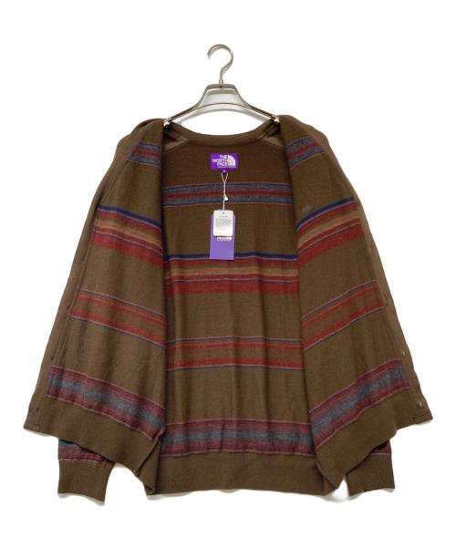 THE NORTHFACE PURPLELABEL（ザ・ノースフェイス パープルレーベル）THE NORTHFACE PURPLELABEL (ザ・ノースフェイス パープルレーベル) Merino Field Striped Cardigan ブラウン サイズ:SIZE M 未使用品の古着・服飾アイテム