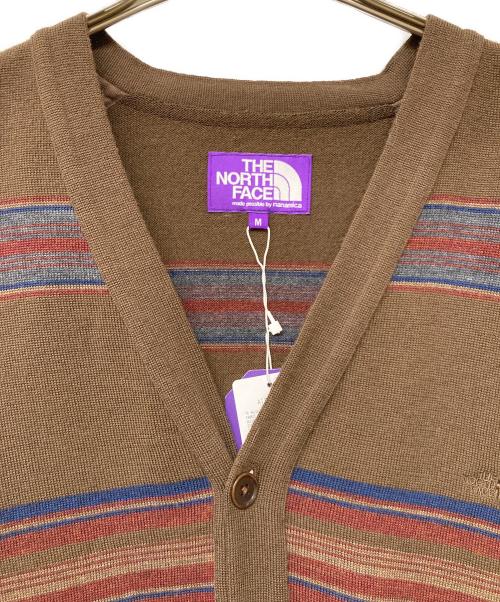 THE NORTHFACE PURPLELABEL（ザ・ノースフェイス パープルレーベル）THE NORTHFACE PURPLELABEL (ザ・ノースフェイス パープルレーベル) Merino Field Striped Cardigan ブラウン サイズ:SIZE M 未使用品の古着・服飾アイテム