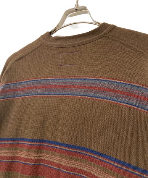 THE NORTHFACE PURPLELABEL（ザ・ノースフェイス パープルレーベル）THE NORTHFACE PURPLELABEL (ザ・ノースフェイス パープルレーベル) Merino Field Striped Cardigan ブラウン サイズ:SIZE M 未使用品の古着・服飾アイテム