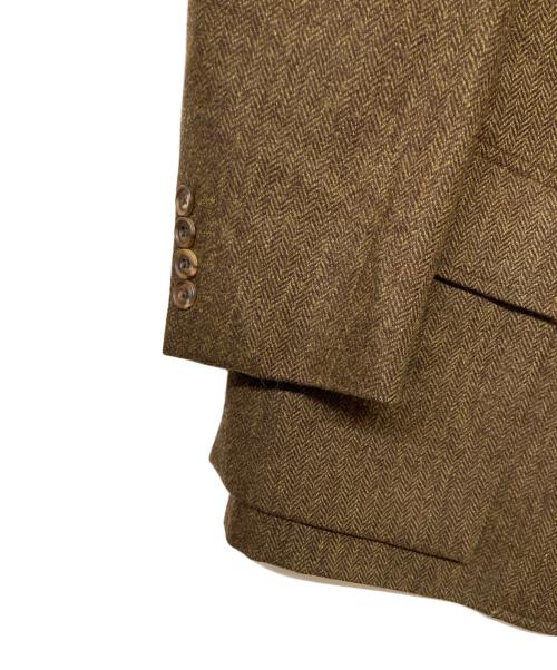 Aquascutum（アクアスキュータム）Aquascutum (アクアスキュータム) ツイードジャケット ブラウン サイズ:102BB6の古着・服飾アイテム
