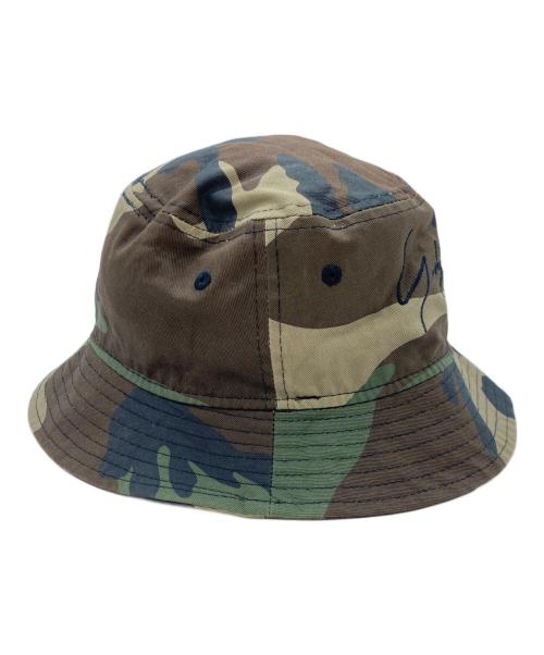 YOHJI YAMAMOTO（ヨウジヤマモト）YOHJI YAMAMOTO (ヨウジヤマモト) New Era (ニューエラ) カモフラバケットハット カーキ サイズ:SMALL/MEDIUMの古着・服飾アイテム