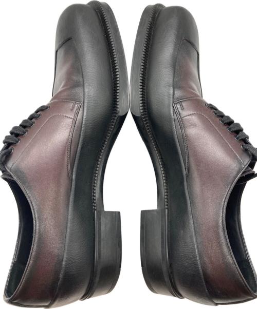 PRADA（プラダ）PRADA (プラダ) ブラッシュドレザー ダービーシューズ ブラウン×ブラック サイズ:SIZE 9の古着・服飾アイテム