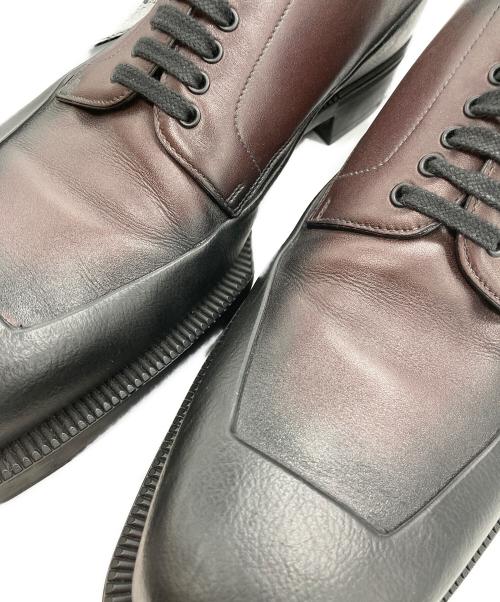 PRADA（プラダ）PRADA (プラダ) ブラッシュドレザー ダービーシューズ ブラウン×ブラック サイズ:SIZE 9の古着・服飾アイテム