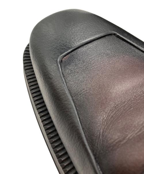 PRADA（プラダ）PRADA (プラダ) ブラッシュドレザー ダービーシューズ ブラウン×ブラック サイズ:SIZE 9の古着・服飾アイテム