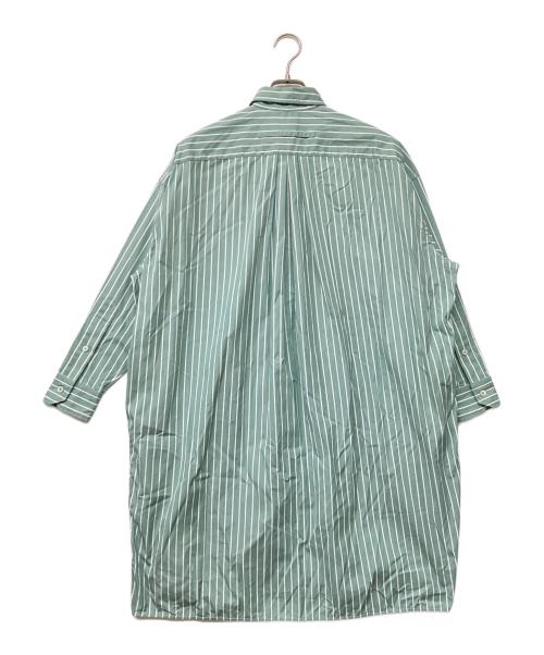 ticca（ティッカ）ticca (ティッカ) Stripe Shirt Dress(ストライプ シャツ ドレス) ホワイト×グリーン サイズ:Fの古着・服飾アイテム