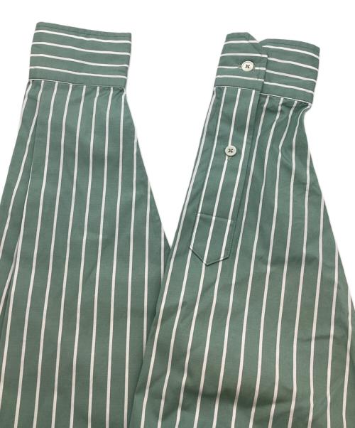 ticca（ティッカ）ticca (ティッカ) Stripe Shirt Dress(ストライプ シャツ ドレス) ホワイト×グリーン サイズ:Fの古着・服飾アイテム