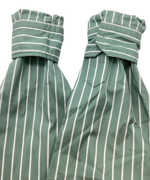ticca（ティッカ）ticca (ティッカ) Stripe Shirt Dress(ストライプ シャツ ドレス) ホワイト×グリーン サイズ:Fの古着・服飾アイテム
