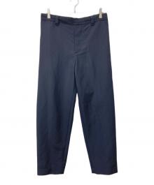 MARGARET HOWELL（マーガレットハウエル）の古着「LINEN WOOL HOPSACK PANTS(リネン ウール ホップサック パンツ)」｜ネイビー